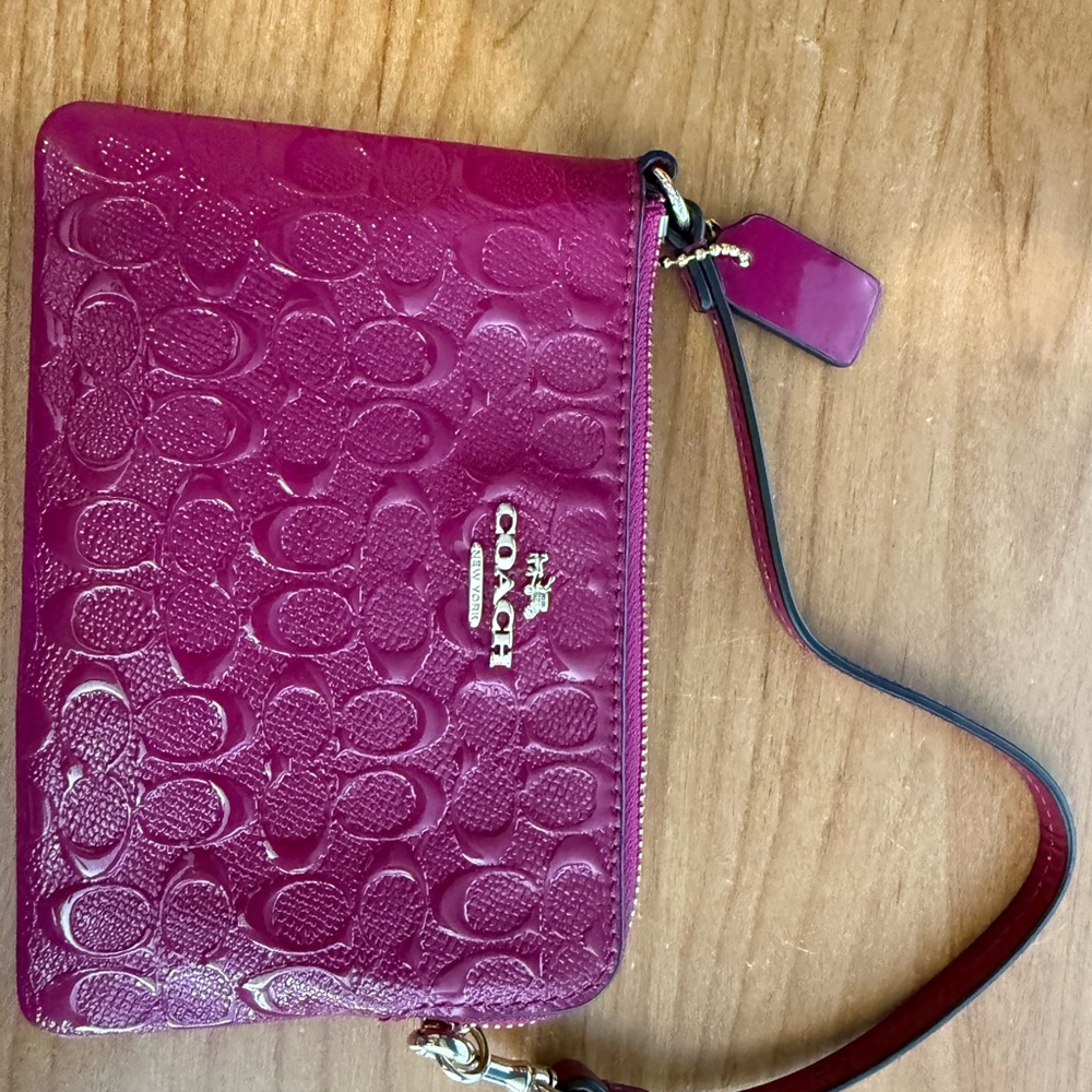 Coach Magenta Wristlet